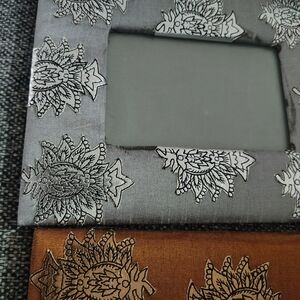 Decorative Gray and Brown Embroidered Wall Frame - Brand